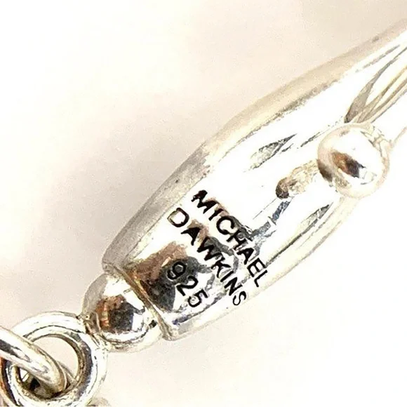 Michael Dawkins Caviar 925 Sterling Silver Beaded Link 18 Necklace